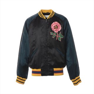 グッチ(Gucci)のグッチ  レーヨン×シルク 52 ブラック×ネイビー メンズ その他アウタ(その他)