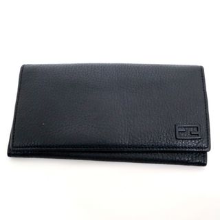 フェンディ(FENDI)の【FENDI】フェンディ 二つ折り長財布 レザー ブラック×シルバー金具 7M0264 AGOL FOQA1/ok04583ik(長財布)