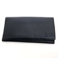 【FENDI】フェンディ 二つ折り長財布 レザー ブラック×シルバー金具 7M0264 AGOL FOQA1/ok04583ik