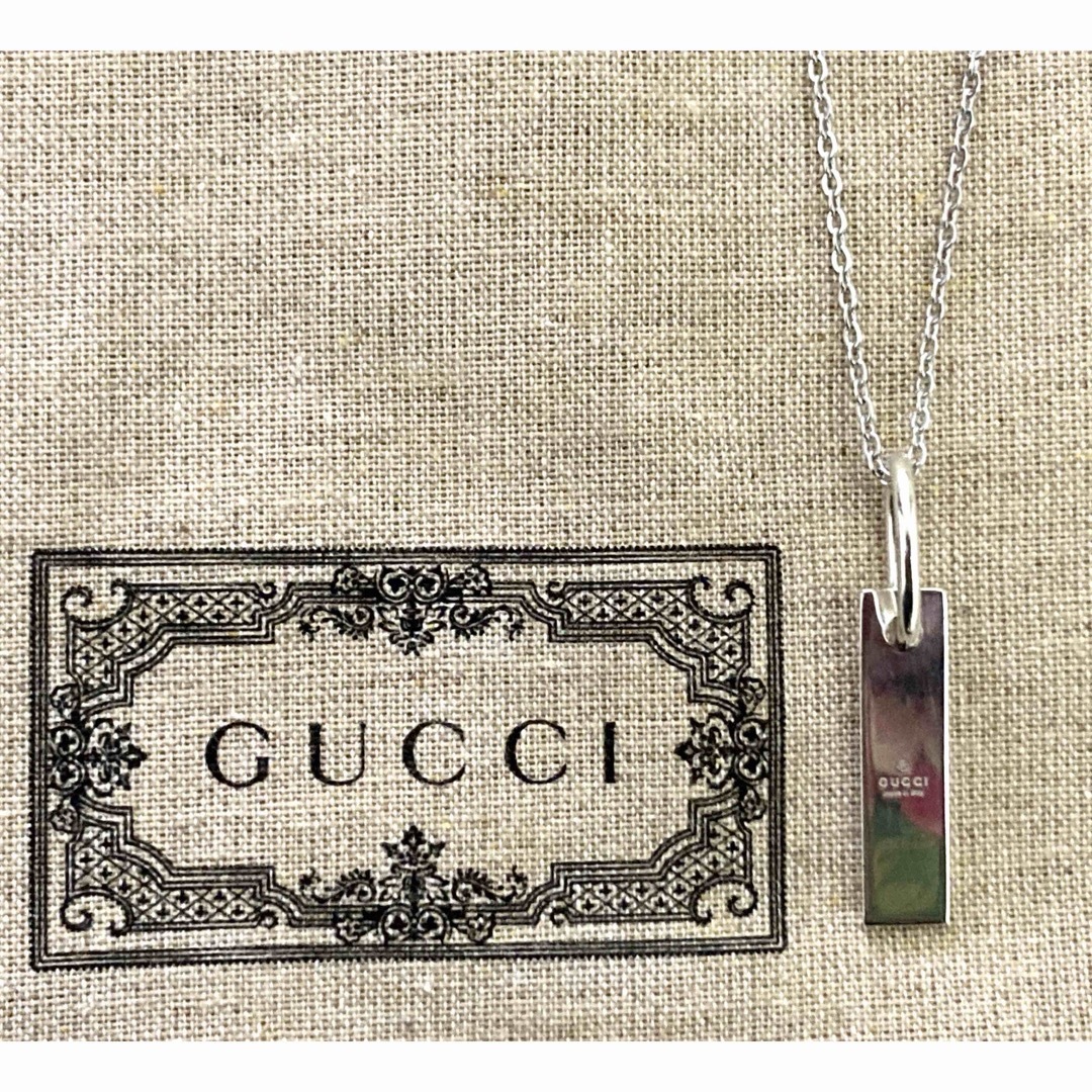 Gucci(グッチ)のGUCCI/グッチ タグ/プレート ネックレス/ペンダント(チェーン50cm) レディースのアクセサリー(ネックレス)の商品写真