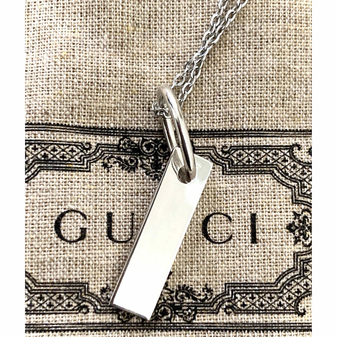 Gucci(グッチ)のGUCCI/グッチ タグ/プレート ネックレス/ペンダント(チェーン50cm) レディースのアクセサリー(ネックレス)の商品写真