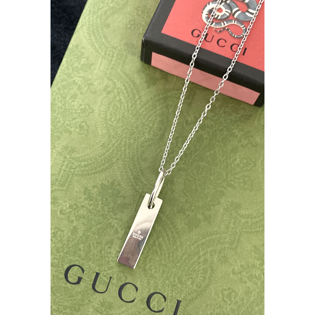 Gucci(グッチ)のGUCCI/グッチ タグ/プレート ネックレス/ペンダント(チェーン50cm) レディースのアクセサリー(ネックレス)の商品写真