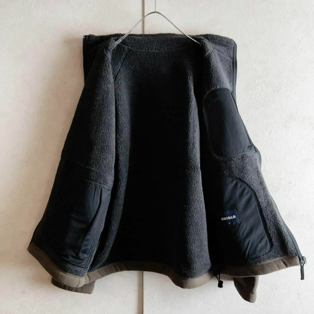 UNIQLO(ユニクロ)の希少　オールド　UNIQLO ボア　フリースジャケット　茶色　アウトドア　 L メンズのジャケット/アウター(その他)の商品写真