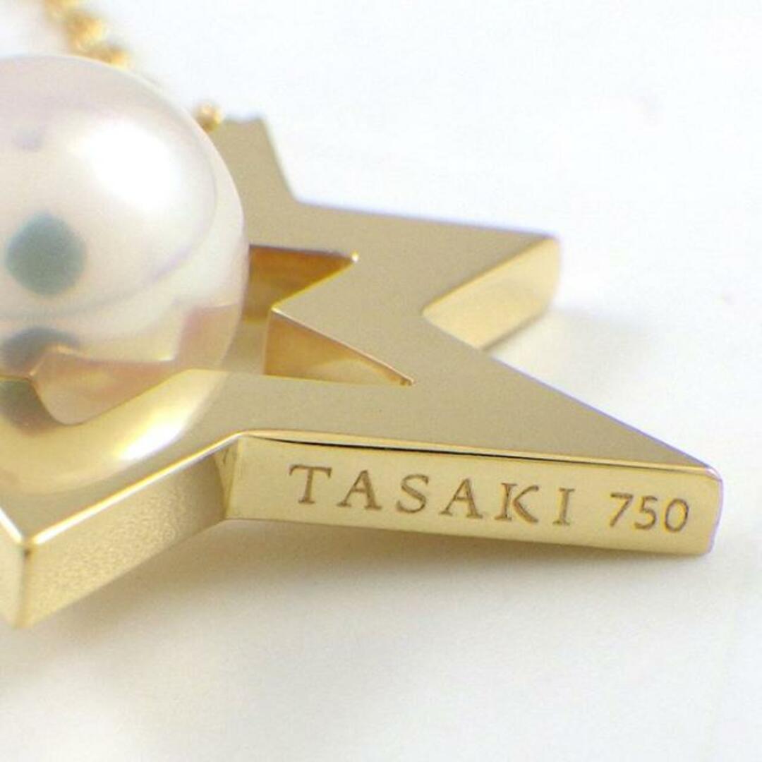 TASAKI(タサキ)のタサキ 田崎真珠 TASAKI ピアス コメット プラス E-4344-18KYG 彗星 チェーン スウィング ドロップ あこや真珠 6.9mm珠 K18YG 【中古】 レディースのアクセサリー(ピアス)の商品写真