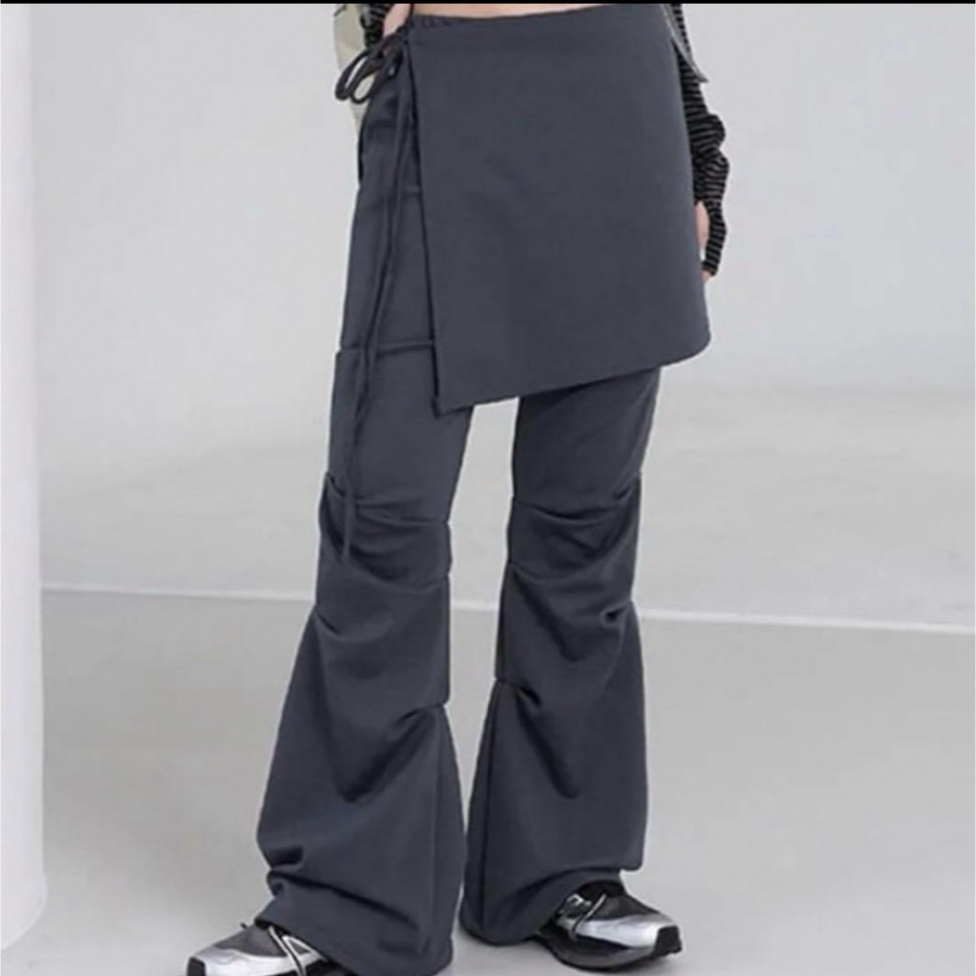 SHEIN(シーイン)のY2K ワイドレッグフレアパンツ 韓国ファッション 韓国 レディースのパンツ(カジュアルパンツ)の商品写真