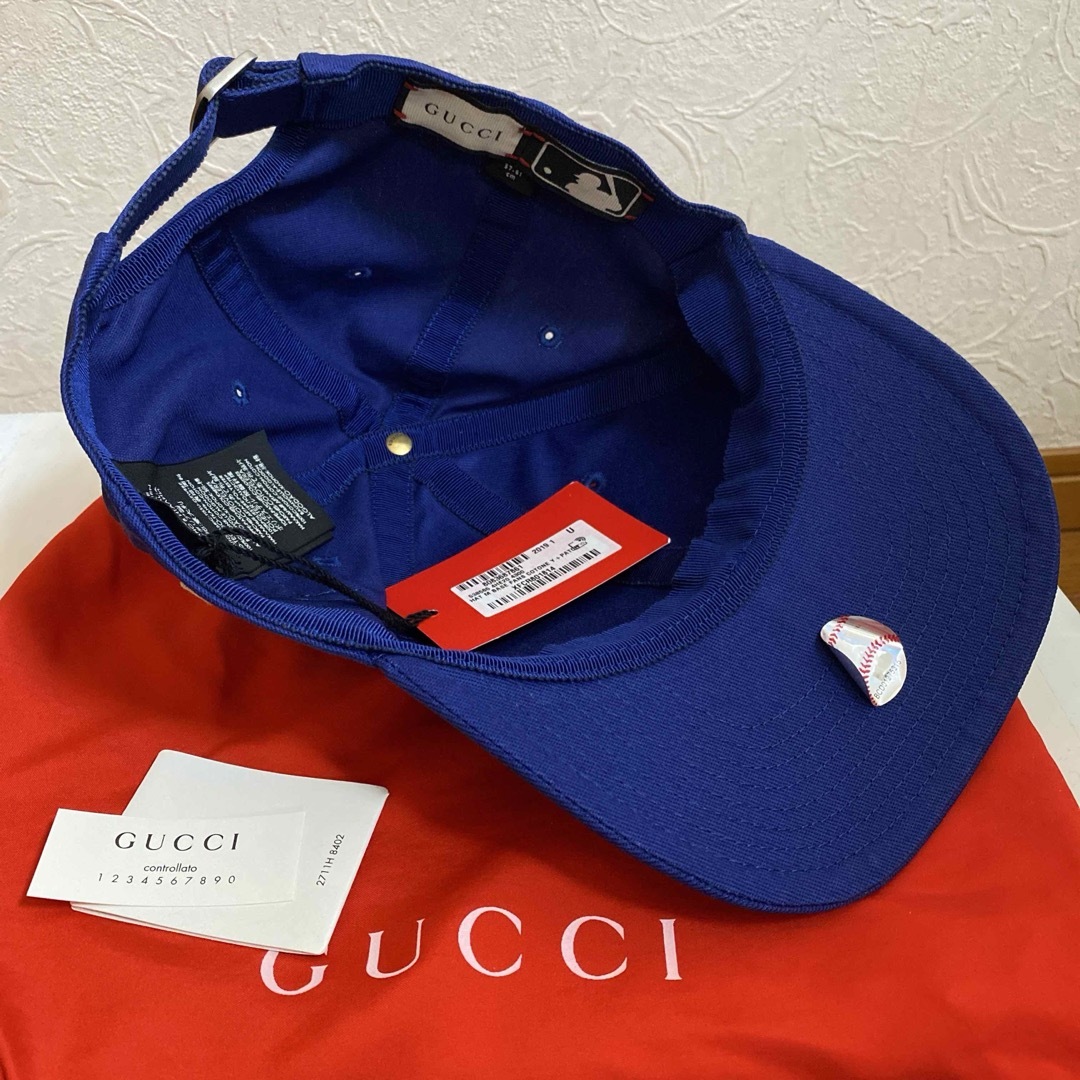 Gucci(グッチ)のGUCCI x MLB グッチ ベースボールキャップ 新品未使用 正規品 メンズの帽子(キャップ)の商品写真