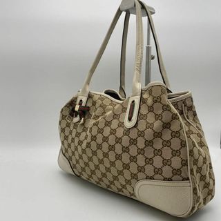 Gucci - GUCCI GGキャンバス トートバッグ プリンシー シェリーライン ホワイト