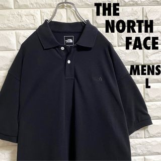 THE NORTH FACE - 美品　ザノースフェイス　半袖ポロシャツ　刺繍ロゴ　メンズLサイズ相当