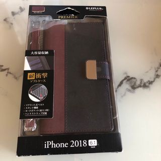 新品未使用　iPhoneXR用ケース　レッドとネイビーのツートンカラー(iPhoneケース)