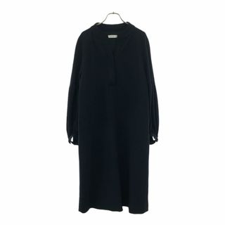 アドーア(ADORE)のアドーア 長袖 スキッパー ワンピース 38 ネイビー ADORE ロング レディース 古着 【240410】(その他)