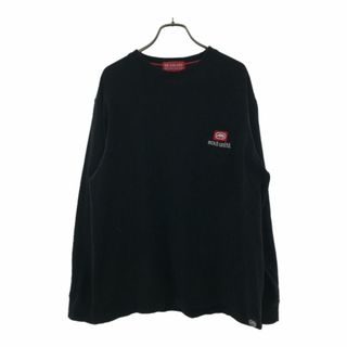 エコーアンリミテッド(ECKŌ UNLTD（ECKO UNLTD）)のエコーアンリミテッド 長袖 Tシャツ LL ブラック ECKO UNLTD ロンＴ メンズ 古着 【240410】(Tシャツ/カットソー(七分/長袖))