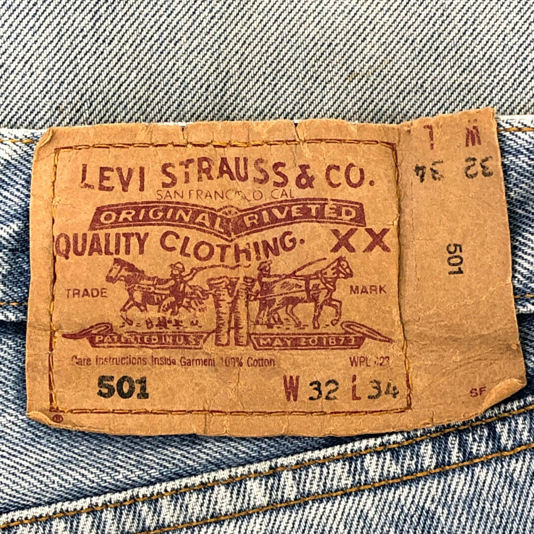 Levi's(リーバイス)の(テスト品) USA製 Levi's リーバイス 501 デニムパンツ インディゴ (メンズ W32 L30) 中古 古着 TEST7777 メンズのパンツ(デニム/ジーンズ)の商品写真