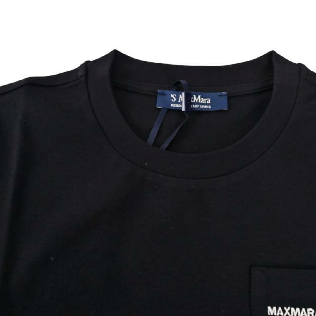 Max Mara(マックスマーラ)のエス マックスマーラ S MAX MARA Tシャツ SAX 24199710216 019 ブラック 2024SS レディース ブラック XL（3000044761） レディースのトップス(Tシャツ(半袖/袖なし))の商品写真