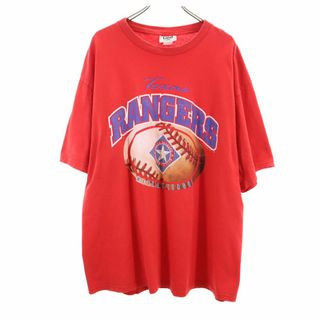 リースポーツ 半袖 テキサスレンジャーズ Tシャツ 2XL レッド LEE SPORT RANGERS ビッグサイズ メンズ 古着 【240410】 メール便可(Tシャツ/カットソー(半袖/袖なし))