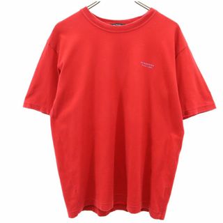 バーバリーブラックレーベル(BURBERRY BLACK LABEL)のバーバリーブラックレーベル 三陽商会 半袖 Tシャツ 3 レッド BURBERRY BLACK LABEL メンズ 古着 【240410】 メール便可(Tシャツ/カットソー(半袖/袖なし))