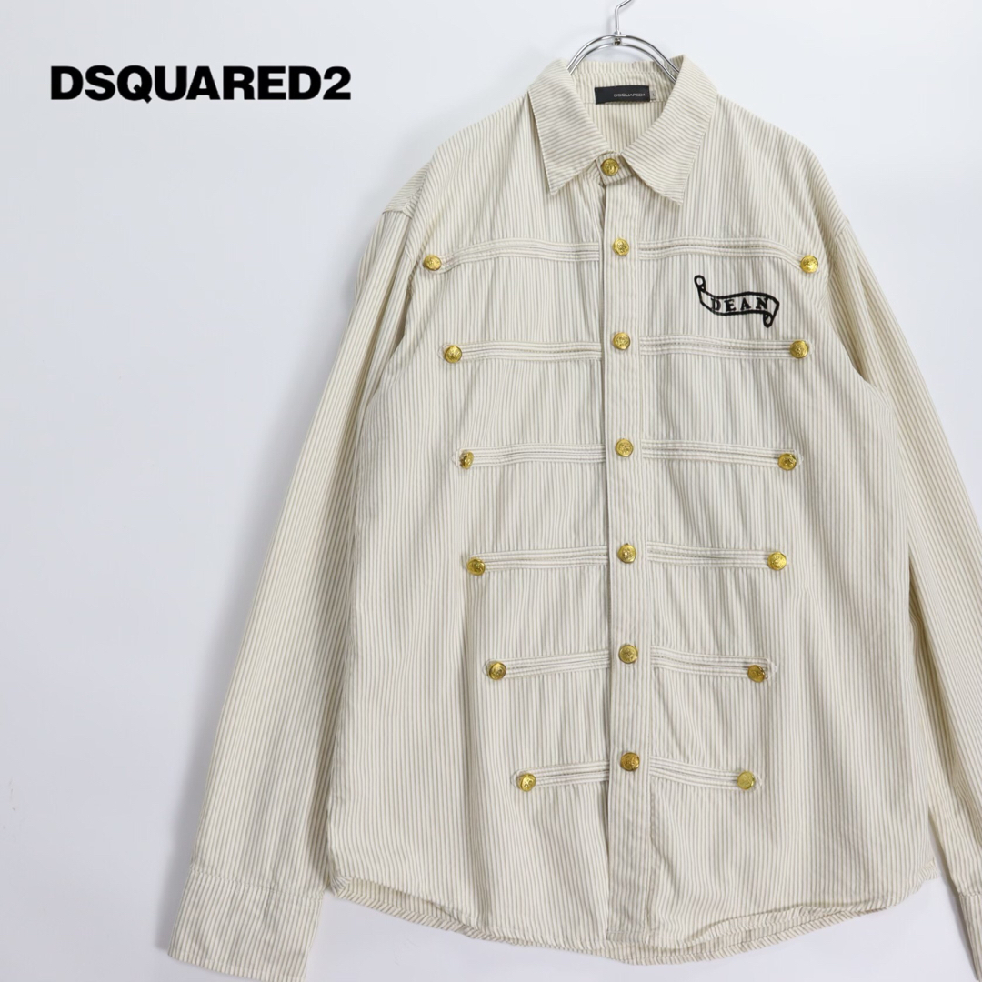 DSQUARED2(ディースクエアード)のDSQUARED2 ディースクエアード　ナポレオンシャツ　メンズ　カットソー メンズのトップス(シャツ)の商品写真