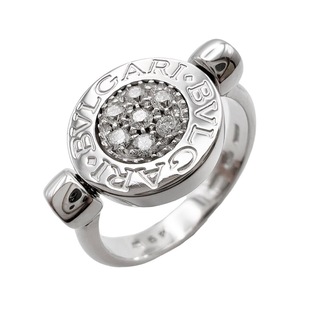 ブルガリ(BVLGARI)の　ブルガリ BVLGARI フリップリング オニキス パヴェダイヤ #49 K18WG/オニキス/ダイヤモンド ダイヤモンド ジュエリー(リング(指輪))