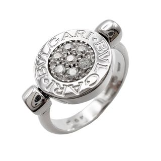 　ブルガリ BVLGARI フリップリング オニキス パヴェダイヤ #49 K18WG/オニキス/ダイヤモンド ダイヤモンド ジュエリー