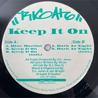 Rican – Blue Martini / Keep It On【12"】(ヒップホップ/ラップ)