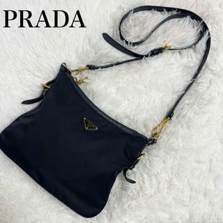 プラダ(PRADA)の美品✨PRADA 三角ロゴ　ナイロン×サフィアーノレザー　ショルダーバッグ(ショルダーバッグ)