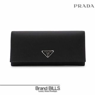 プラダ(PRADA)の未使用品 プラダ テスート 長財布 二つ折り M201 NERO ブラック シルバー金具 トライアングルロゴ ユニセックス (財布)