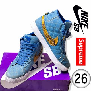 シュプリーム(Supreme)の【SUPREME×NIKE 】SB BLAZER Mid "Denim"(スニーカー)