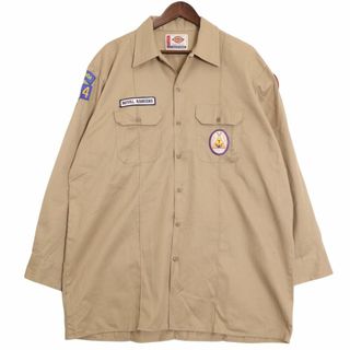 ディッキーズ(Dickies)のDickies 企業系 企業ロゴ ワッペン 長袖ワークシャツ US古着(シャツ)