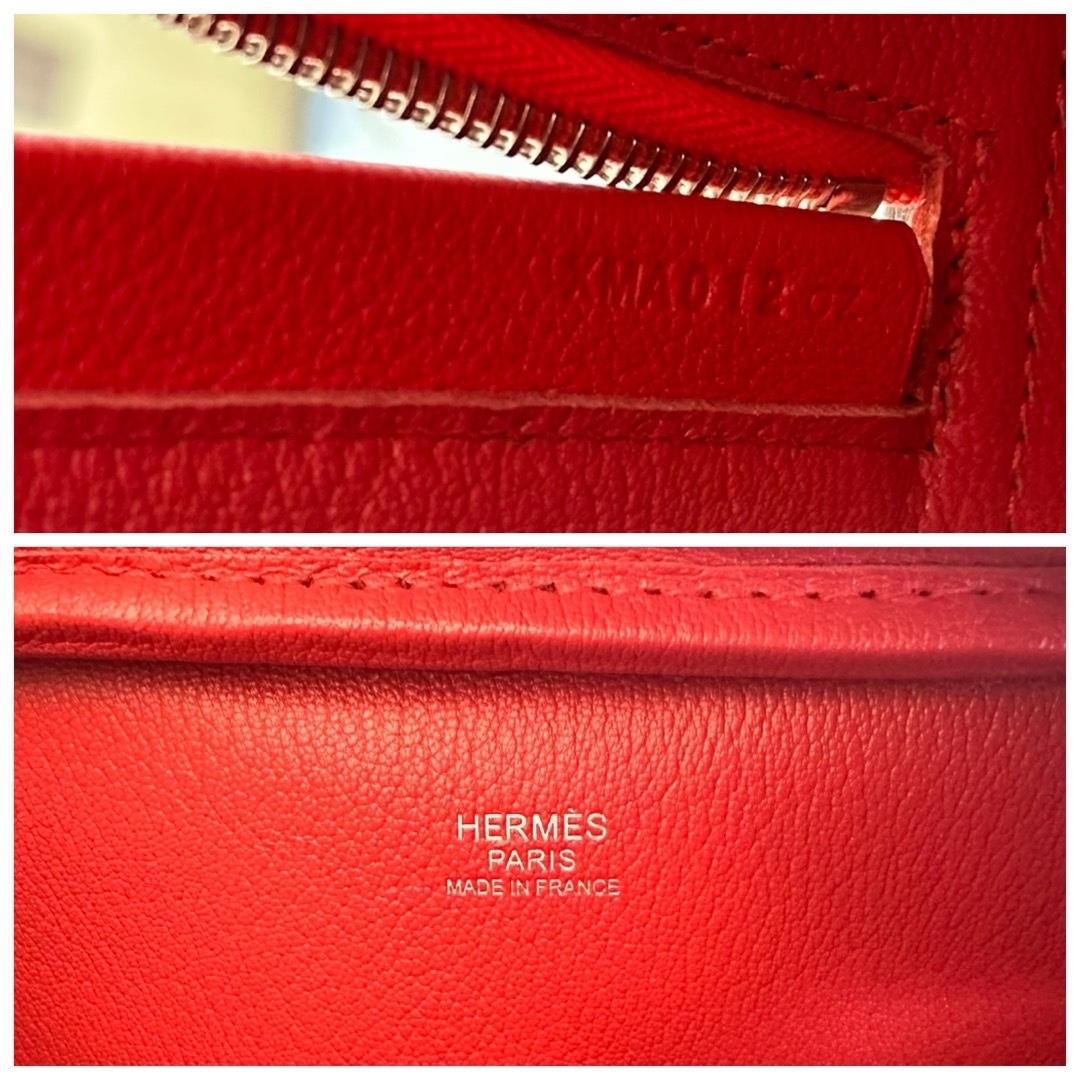 Hermes(エルメス)の【HERMES】 プリュム28 ルージュトマト　レッド系　スイフト　ハンドバッグ レディースのバッグ(ハンドバッグ)の商品写真