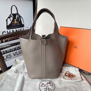 エルメス(Hermes)のHERMES ピコタンロックPM エトゥープ　トリヨンクレマンス　ハンドバッグ(ハンドバッグ)