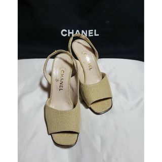 シャネル(CHANEL)の◆CHANEL シャネル◆オープントゥー サンダル ミュール サイズ36.5(ミュール)