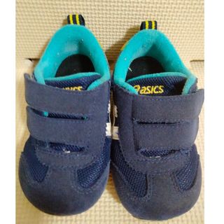 アシックス(asics)のアイダホ BABY 3   14cm ネイビーブルー×ホワイト(スニーカー)