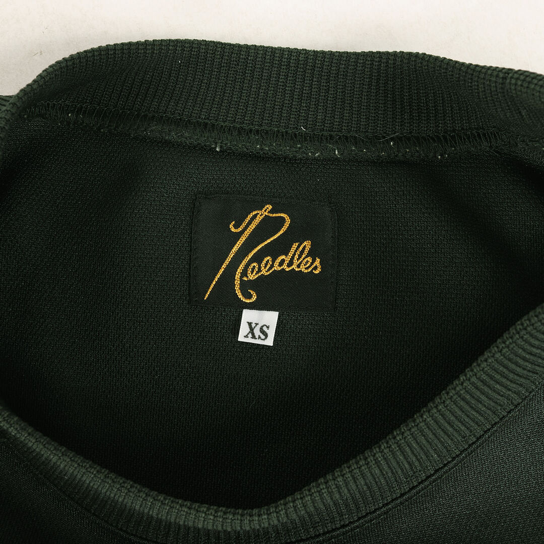 Needles(ニードルス)のNEEDLES ニードルズ シャツ サイズ:XS 21AW パピヨン 刺繍 スリーブ ライン トラック クルーネック 長袖シャツ TRACK CREW NECK SHIRT J0214 ジャージー トップス プルオーバー ダークグリーン 日本製【メンズ】【中古】 メンズのトップス(シャツ)の商品写真