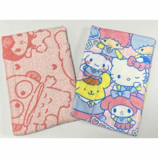 サンリオ(サンリオ)の【Ｐ】サンリオキャラクターズ　かわいい　フェイスタオル　2枚　Sanrio(タオル/バス用品)