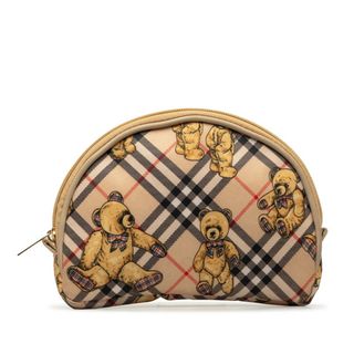 バーバリー(BURBERRY)の美品 バーバリー ノバチェック テディベア ポーチ ポリエステル レディース BURBERRY 【1-0143089】(ポーチ)