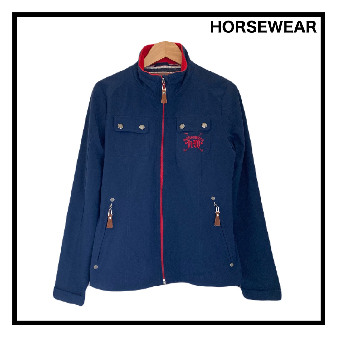 HORSEWEAR　ジャケット　アウター　ウェア　乗馬　ネイビー　ボーダー メンズのジャケット/アウター(ブルゾン)の商品写真