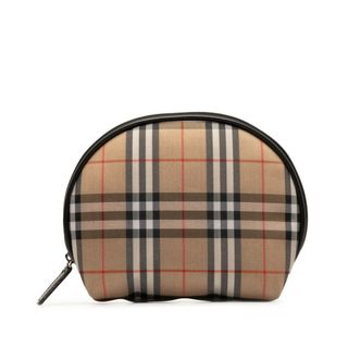 バーバリー(BURBERRY)の美品 バーバリー ノバチェック ポーチ キャンバス レディース BURBERRY 【1-0145001】(ポーチ)