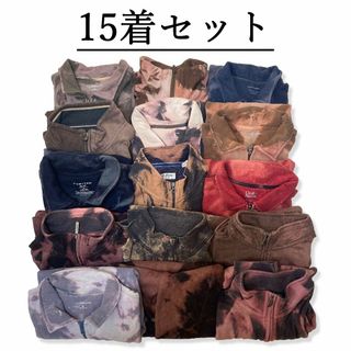 メンズ　ブリーチ長袖スウェット15着セット　トレーナー　まとめ売り　ベール　柄物(スウェット)