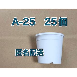 《A-25》白 25個 丸型 プラ鉢 多肉植物 匿名配送 ラクマパック(プランター)