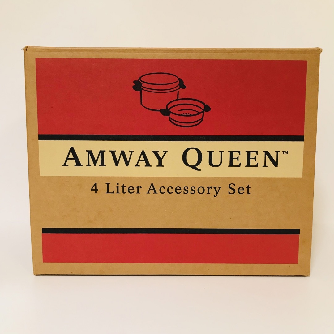 Amway(アムウェイ)のAmwayアムウェイ クイーン　4Lシチューパンセット　両手鍋　新品 未使用 インテリア/住まい/日用品のキッチン/食器(鍋/フライパン)の商品写真