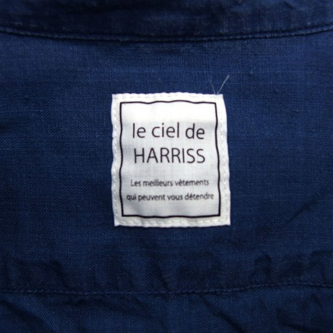 Harriss(ハリス)のハリス シャツ ブラウス オープンカラー リネン オーバーサイズ 透け感 長袖 レディースのトップス(シャツ/ブラウス(長袖/七分))の商品写真