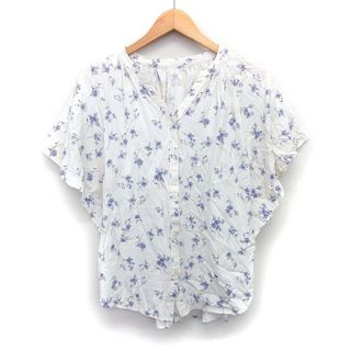 グローバルワーク(GLOBAL WORK)のグローバルワーク GLOBAL WORK ノーカラー シャツ ブラウス 花柄(シャツ/ブラウス(半袖/袖なし))