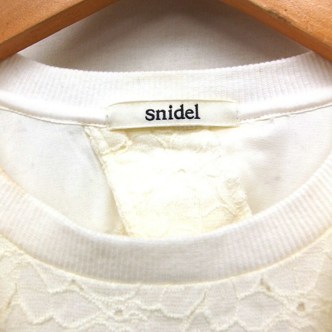 SNIDEL(スナイデル)のスナイデル snidel レースフレアワンピース ひざ丈 半袖 ショルダーカット レディースのワンピース(ひざ丈ワンピース)の商品写真