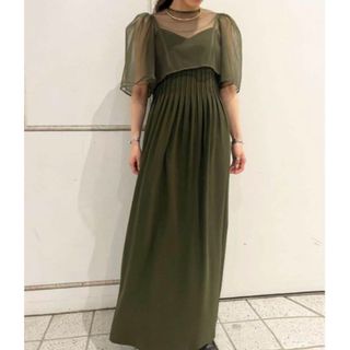 アメリヴィンテージ(Ameri VINTAGE)のPUFF TULLE TOP LAYERED DRESS(ロングワンピース/マキシワンピース)