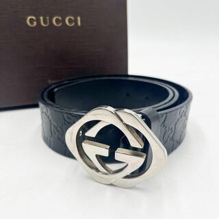 Gucci - 【付属品付き】グッチ GUCCI ベルト　インターロッキング シマ