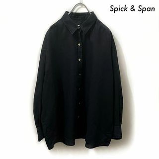 スピックアンドスパン(Spick & Span)のSpick & Span スピック&スパン★リネンシャツ 長袖 ブラック 黒(シャツ/ブラウス(長袖/七分))