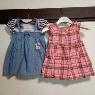 ミキハウス(mikihouse)のミキハウス♡ 90サイズ♡ ワンピース2点セット♡(ワンピース)