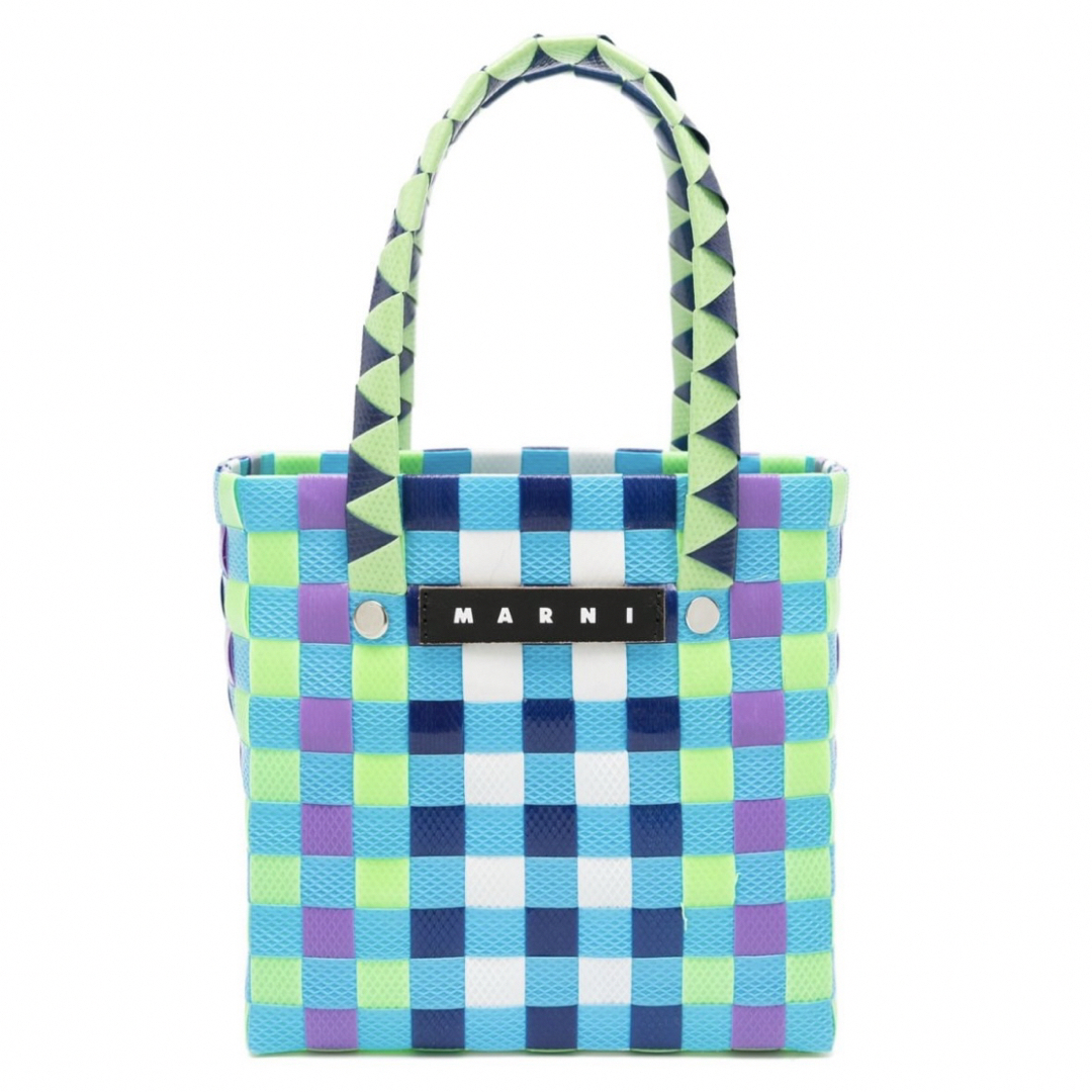 Marni(マルニ)の新品　マルニ　ボルサ　マイクロミニバスケット　かごバッグ　ブルー　ミントグリーン レディースのバッグ(かごバッグ/ストローバッグ)の商品写真