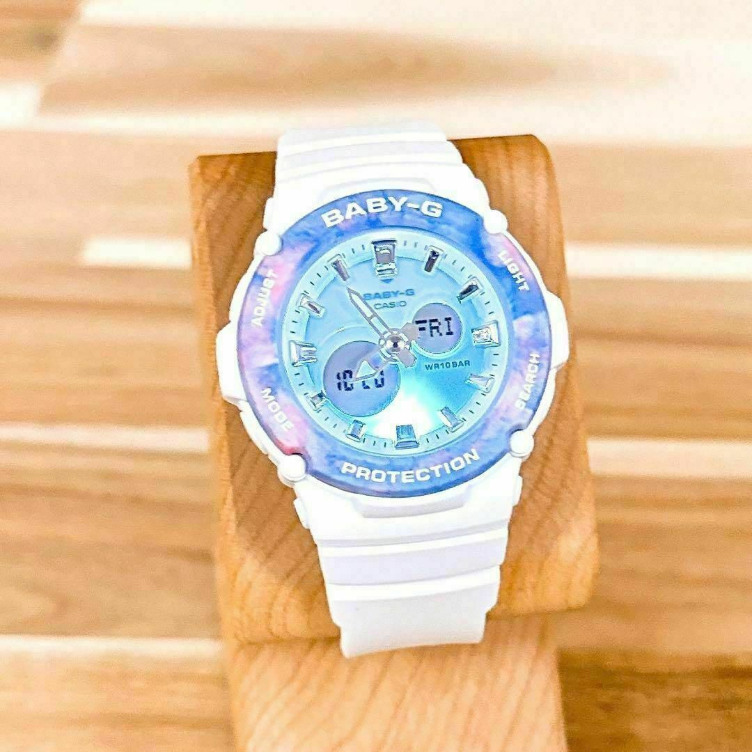 Baby-G(ベビージー)の未使用【カシオ】CASIO ベビージー 腕時計 BGA-270M 白ホワイト×青 レディースのファッション小物(腕時計)の商品写真