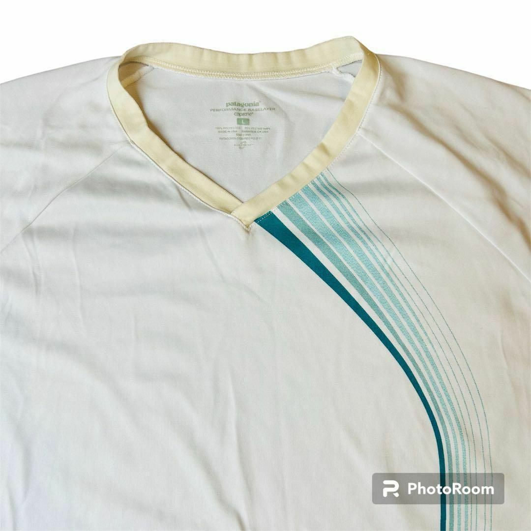 patagonia(パタゴニア)のレディース　パタゴニア　patagonia Tシャツ　Lサイズ　白 レディースのトップス(Tシャツ(半袖/袖なし))の商品写真