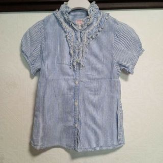 デニムダンガリー(DENIM DUNGAREE)のデニムアンドダンガリー♡ ブルーストライプ♡ 130サイズ♡ ブラウス(ブラウス)